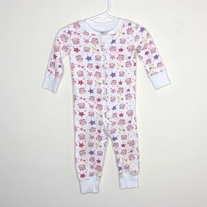 Hanna Andersson Owl Footless Onepiece Sleeper Pajama 70 9-18m